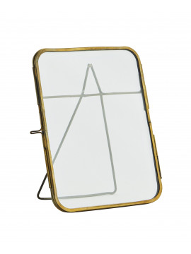 Cadre photo sur pied en laiton bords arrondis