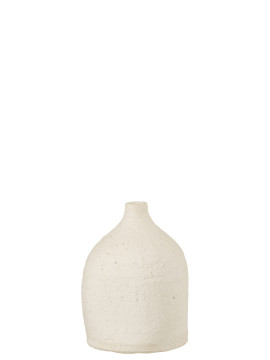 Vase Bouteille Enya en Céramique Blanc