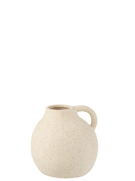 Vase Cruche en Céramique Beige