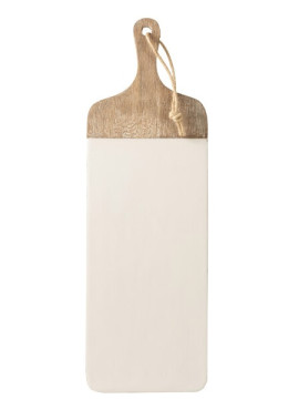 Planche rectangulaire en bois de manguier blanc