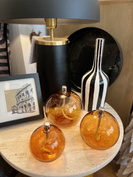 Lampe à huile sphère light amber