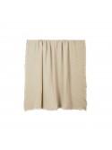 plaid vanly en voile de coton naturel Haomy 130x180 cm