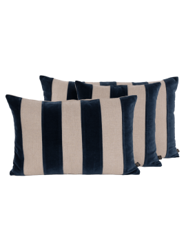 Housse de coussin velours et lin Brisbane 50x80 HAOMY