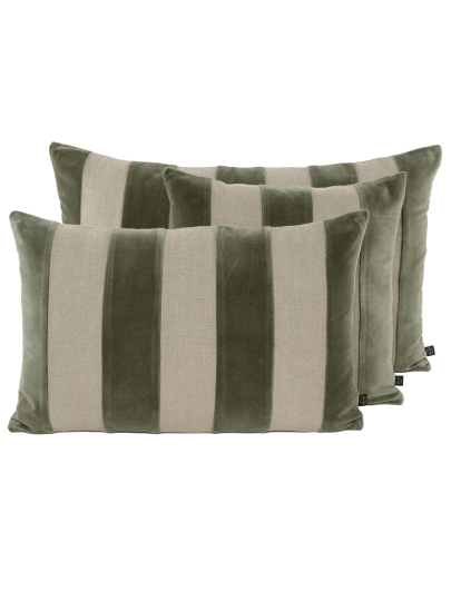 Housse de coussin en velours et lin Brisbane 50x80 cm Haomy