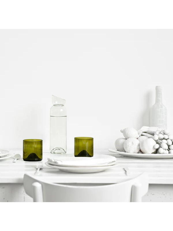 verres Q de Bouteilles short drink feuille morte verres Q de Bouteilles short drink feuille morte