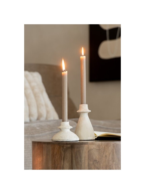 Boîte de 6 bougies - 9h - taupe