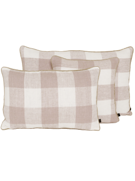 Housse de coussin à carreaux en lin Palma Haomy