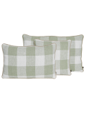 Housse de coussin Palma à grands carreaux Haomy