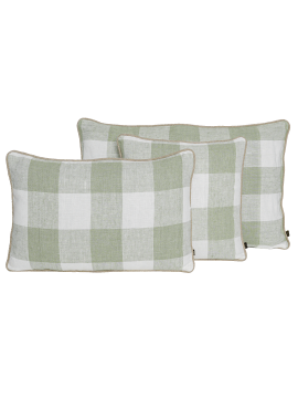 Housse de coussin à carreaux en lin Palma Haomy