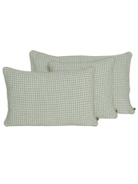 Housse de Coussin en Lin à Petits Carreaux Piana Haomy