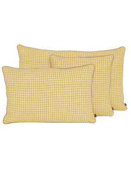 Housse de Coussin en Lin à Petits Carreaux Piana Haomy