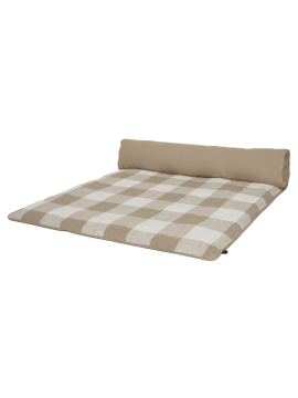 Housse d'édredon en lin à carreaux Palma Haomy