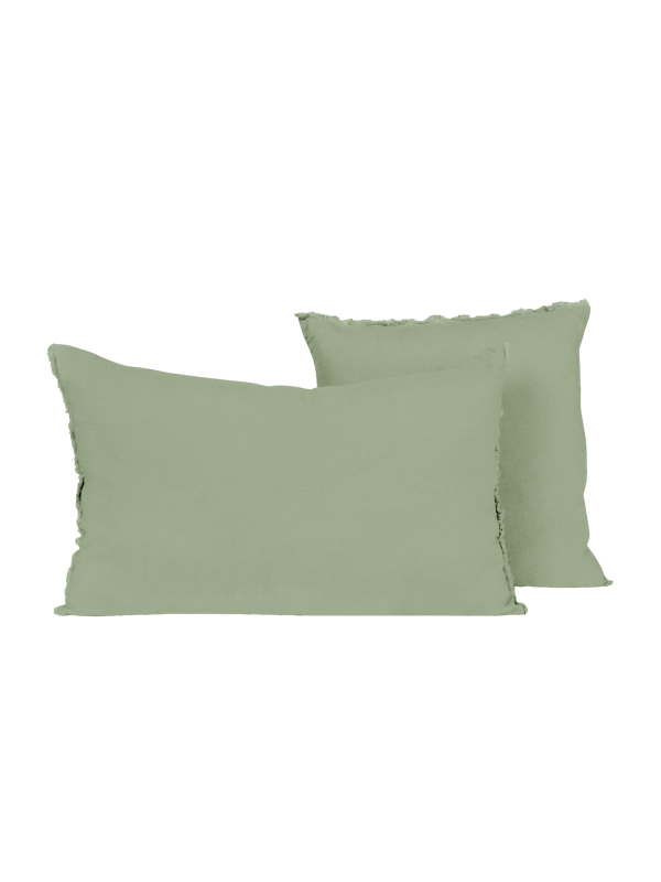 housse de coussin en lin et coton Limy Haomy amande housse de coussin en lin et coton Limy Haomy amande