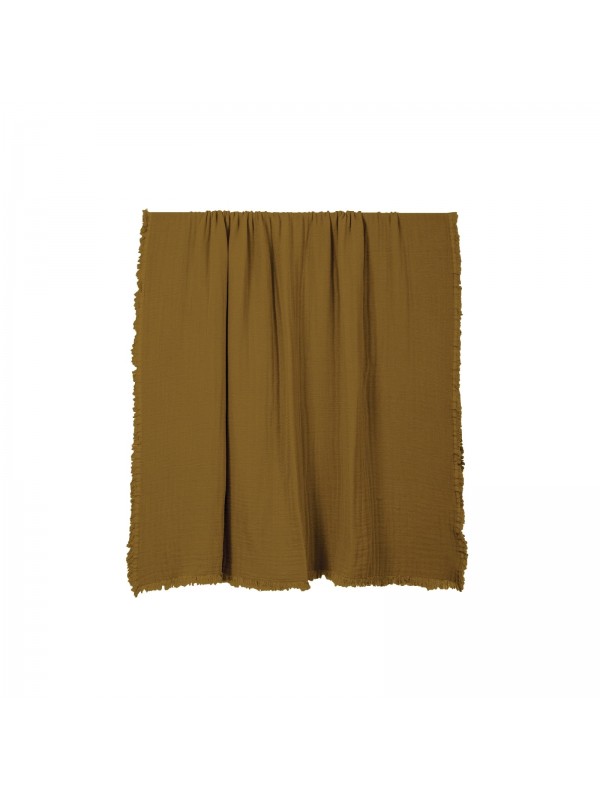plaid vanly en voile de coton gold Haomy 130x180 cm