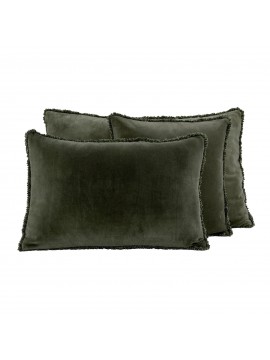 Housse de coussin en velours de coton Kobe - Haomy