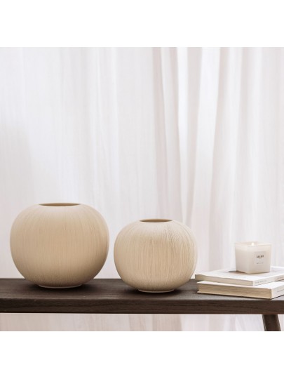 Vase rond en grès beige Vico Fine Dining and living