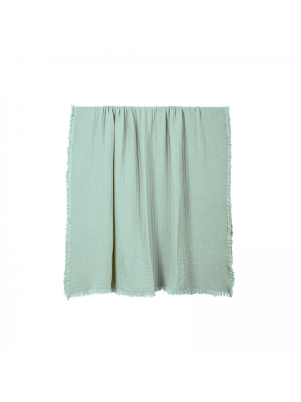 plaid en coton lavé 130x180 cm Haomy céladon