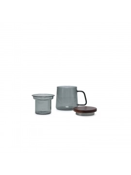 Mug avec filtre en verre fumé Luma 37 cl