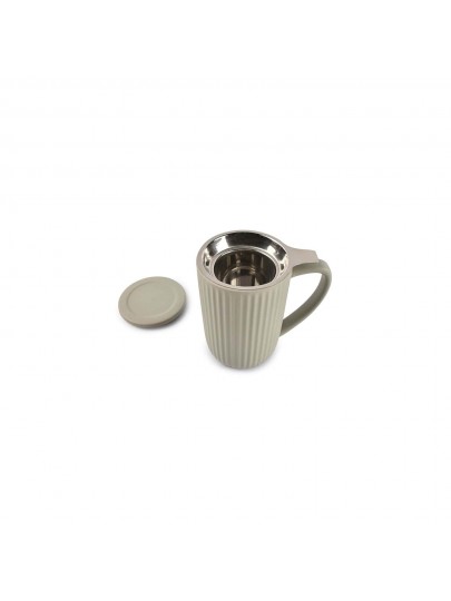 mug en grès gris avec filtre inox 60 cl salt and pepper