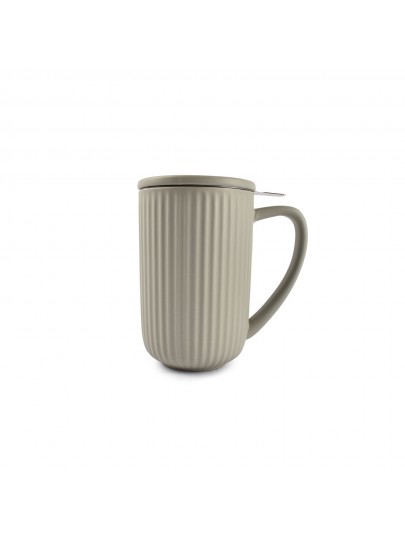 mug en grès gris avec filtre inox 60 cl salt and pepper