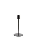 bougeoir en métal noir pillar salt and pepper 20 cm