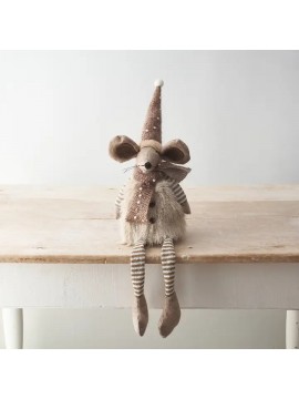 Souris peluche beige 57 cm