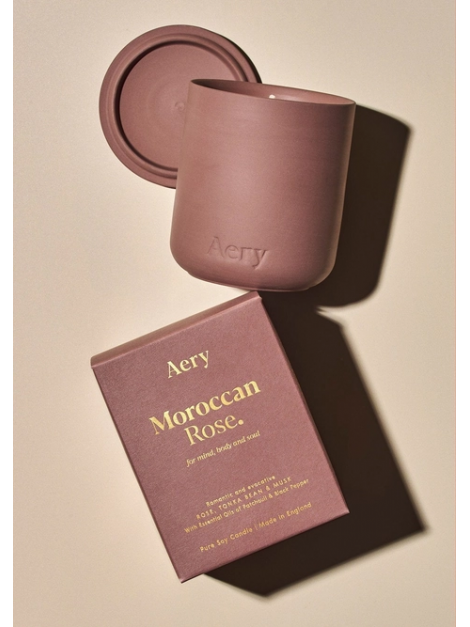 Bougie Parfumée Rose du Maroc – Rose, Tonka & Musc Aery Living Bougie Parfumée Rose du Maroc – Rose, Tonka & Musc Aery Living