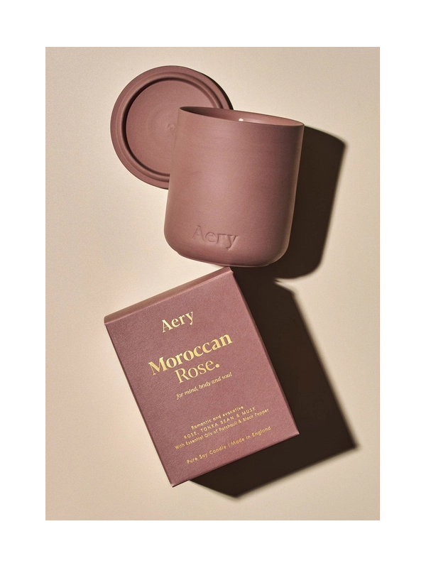 Bougie Parfumée Rose du Maroc – Rose, Tonka & Musc Aery Living Bougie Parfumée Rose du Maroc – Rose, Tonka & Musc Aery Living