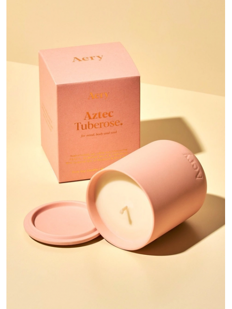 Bougie Parfumée Tubéreuse Aztèque – Pêche, Lait d’Amande & Tubéreuse – Aery Living Bougie Parfumée Tubéreuse Aztèque – Pêche, Lait d’Amande & Tubéreuse – Aery Living