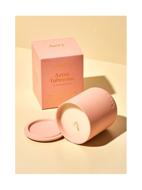 Bougie Parfumée Tubéreuse Aztèque – Pêche, Lait d’Amande & Tubéreuse – Aery Living Bougie Parfumée Tubéreuse Aztèque – Pêche, Lait d’Amande & Tubéreuse – Aery Living