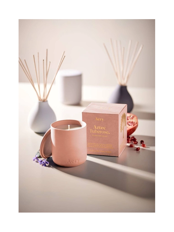 Bougie Parfumée Tubéreuse Aztèque – Pêche, Lait d’Amande & Tubéreuse – Aery Living Bougie Parfumée Tubéreuse Aztèque – Pêche, Lait d’Amande & Tubéreuse – Aery Living
