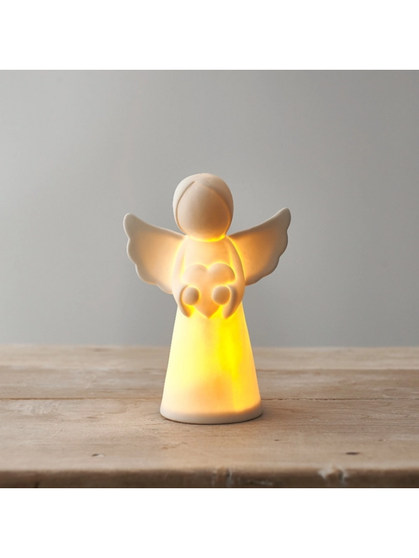 Ange Cœur à LED en Céramique Blanc – Gainsborough Ange Cœur à LED en Céramique Blanc – Gainsborough