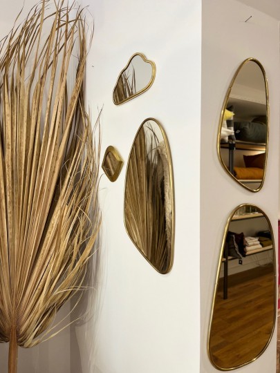 Miroir en laiton forme organique - taille M fait main Maroc