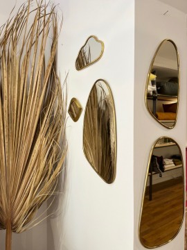 Miroir en laiton forme organique - taille M