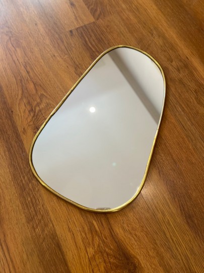 Miroir en laiton forme organique – taille L fait main Maroc