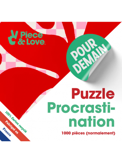 Puzzle 1000 pièces “Procrastination” – Piece and Love