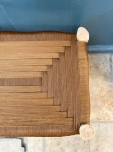 Banc artisanal en bois et corde tabac