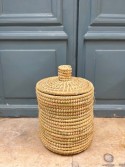 Boîte berbère artisanale en osier naturel 30 cm