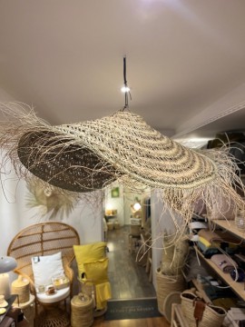 Suspension parasol à franges en alfa