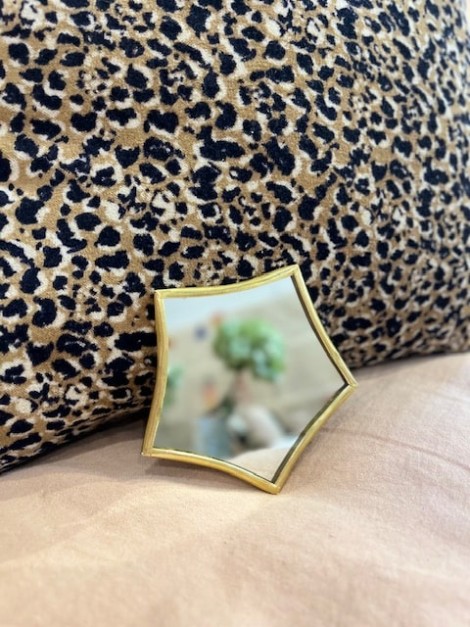 Petit miroir en laiton doré – Bordure fine - étoile
