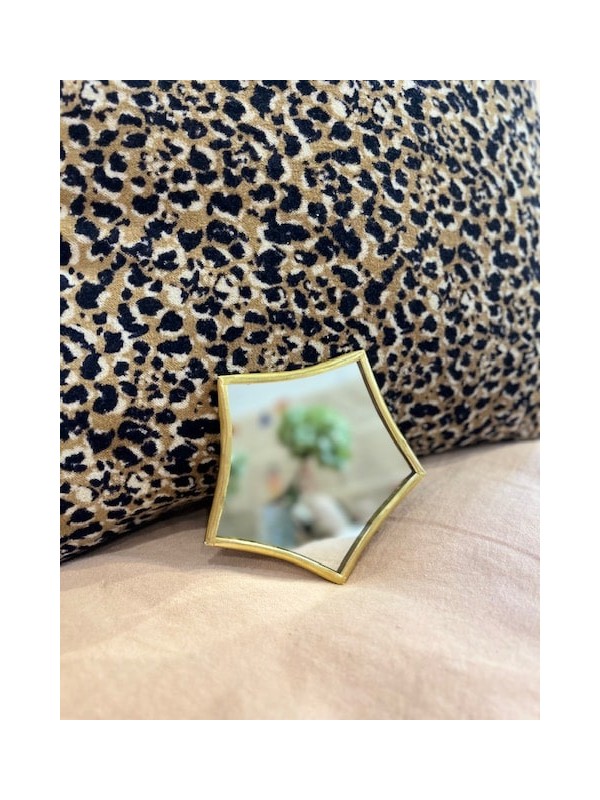 Petit miroir en laiton doré – Bordure fine - étoile