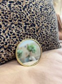 Petit miroir en laiton doré – Bordure fine - rond