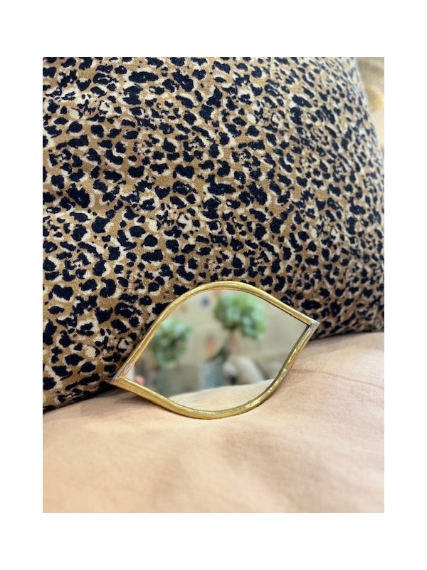 Petit miroir en laiton doré – Bordure fine - oeil