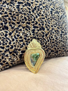 Miroirs ex-voto en laiton doré