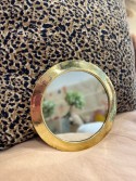 Miroirs muraux en laiton martelé doré - rond