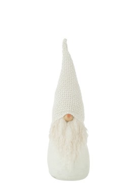 Gonk blanc décoratif – Lutin scandinave en tissu - H48 cm
