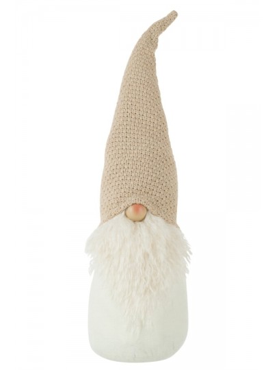 Gonk beige décoratif – Lutin scandinave en tissu | H57 cm