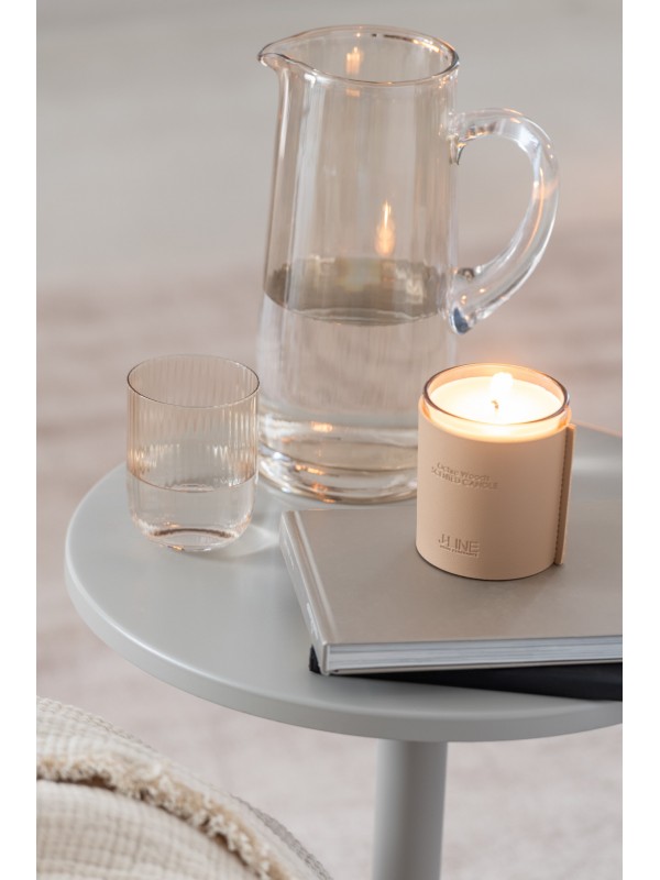 Lot de 6 verres à eau ambrés striés Kyle – Jolipa – H9,5 x D7,5 cm