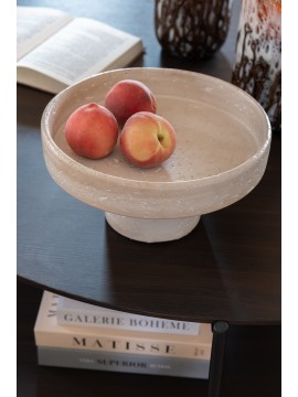 Plateau décoratif en ciment surélevé – H15 x D28 cm