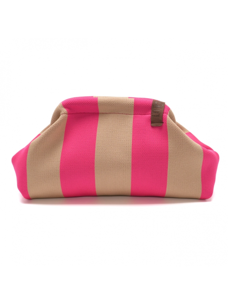 Pochette Emma 64 rose fluo et beige lot 83